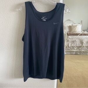 Men's Navy/Black Nike Dri Fit Workout Tank Top Size Large